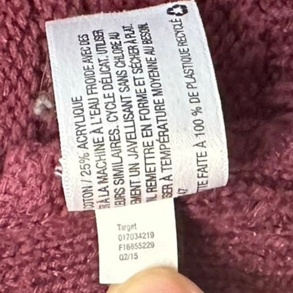 Mossimo Sweater Women Size Xs Purple Cable Knit L… - image 8